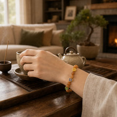 Bodhi Seed Five Directions Gods of Wealth Wisdom Bracelet featuring Bodhi Seed, Five Elements, Copper