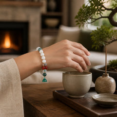 Bodhi Seed Lotus Bead Carved Peace Harmony Bracelet featuring Bodhi Seed, Lotus, Lotus Symbol