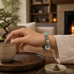 Bodhi Seed Om Mani Padme Hum Engraved Keep Away Evil Spirits Bracelet featuring Bodhi Seed, Om Mani Padme Hum, Om