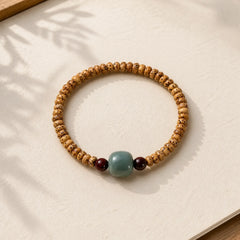 Bodhi Seed Small Leaf Red Sandalwood Wisdom Bracelet featuring Bodhi Seed, Small Leaf Red Sandalwood, Red Sandalwood