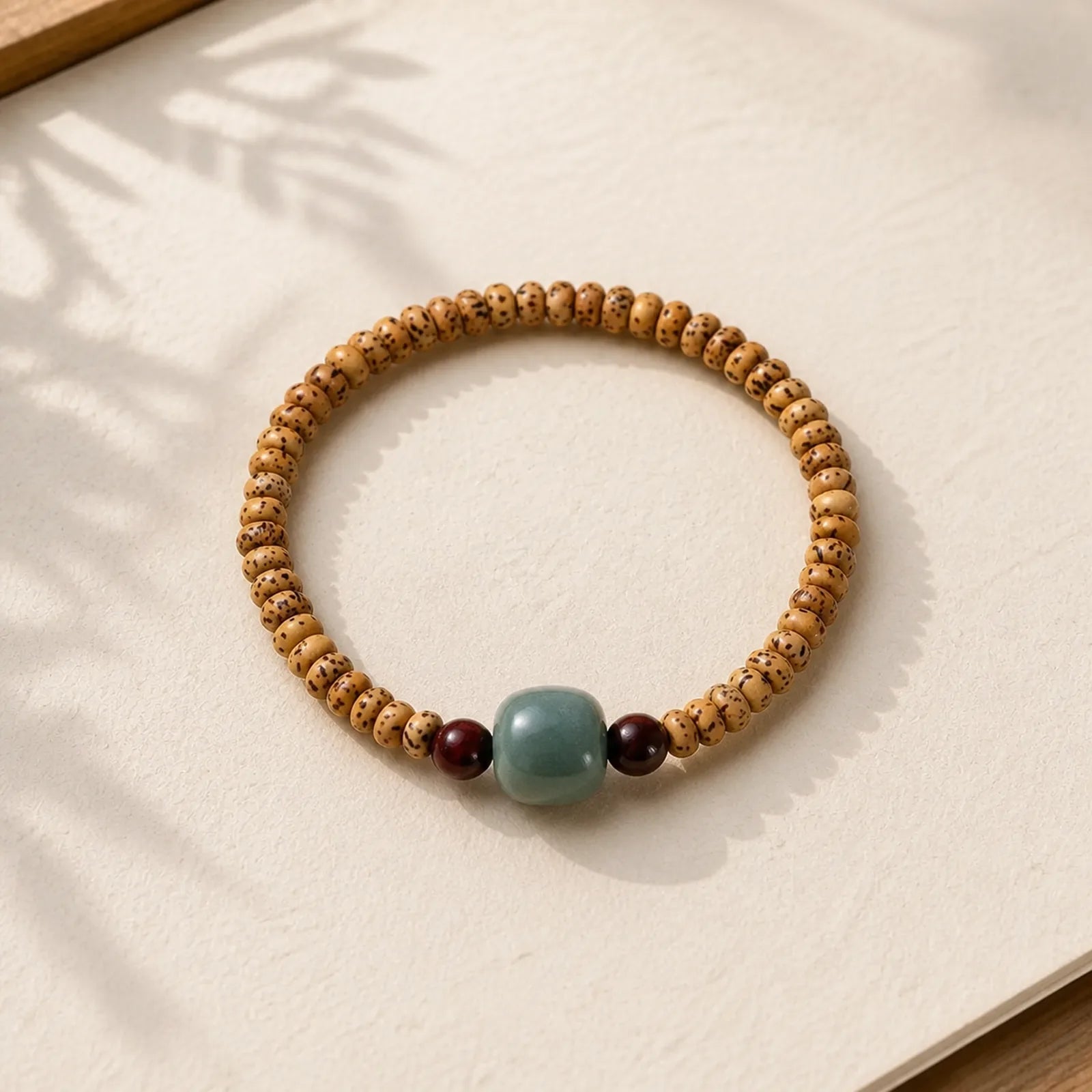 Bodhi Seed Small Leaf Red Sandalwood Wisdom Bracelet featuring Bodhi Seed, Small Leaf Red Sandalwood, Red Sandalwood