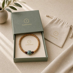 Bodhi Seed Small Leaf Red Sandalwood Wisdom Bracelet featuring Bodhi Seed, Small Leaf Red Sandalwood, Red Sandalwood