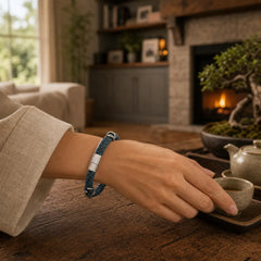 Braided Leather Dragon Claw Strength Stainless Steel Bracelet featuring Dragon, The Phoenix, Phoenix