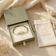 Braided Rope Peace Buckle Love Calm Bracelet featuring Peace Buckle, Copper, Jade