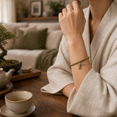 Brass Copper Fish Bone Healing Bracelet featuring Copper