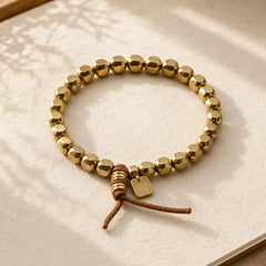 Brass Copper String Good Luck Self Care Bracelet featuring Copper