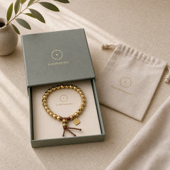 Brass Copper String Good Luck Self Care Bracelet featuring Copper