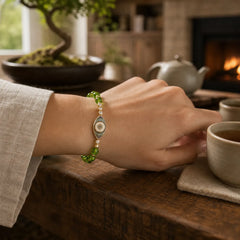 Bring Infinite Good Fortune Evil Eye Bundle featuring Evil Eye, Peridot, Silver
