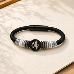 Buddha Character Ebony Handcrafted Rope Bracelet (Extra 35% Off | USE CODE: FS35) featuring Ebony, Red String