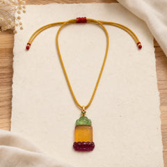 Buddha Liuli Lotus Six Character Om Mani Padme Hum Peace Necklace featuring Lotus, Om Mani Padme Hum, Om