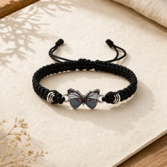 Butterfly Freedom Love String Charm Bracelet featuring Butterfly, Feng Shui Butterfly, Copper