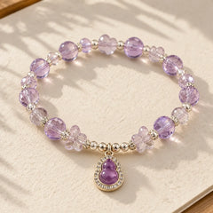 Butterfly Gourd Amethyst Citrine Labradorite Balance Bracelet featuring Butterfly, Amethyst, Citrine