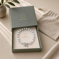 Cat's Eye Lavender Amethyst Rosette Charm Bracelet featuring Cat's Eye / Chrysoberyl, Amethyst, Copper