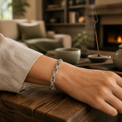 Chain Chunky Braided Strengthen Cuban Bracelet featuring Titanium Steel