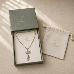 Chakra Symbol Irregular Design Lotus Stainless Steel Enlightenment Necklace Pendant featuring Lotus, Lotus Symbol