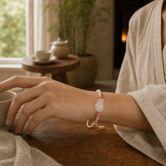Chalcedony Cat Positive Harmony Bracelet featuring Chalcedony