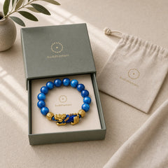 "Cheers to Fortune and Protection" PiXiu Bracelet Includes Gift Message Card featuring Pixiu, Colorful Sea Willow, Copper