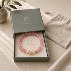 Cherry Blossom Pink Cat's Eye Pearl Bow-knot Rosette Support Bracelet featuring Cat's Eye / Chrysoberyl, Pearl, Copper