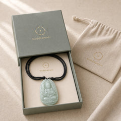 Chinese Zodiac Natal Buddha Jade Wealth Prosperity Necklace Pendant featuring Jade, Dragon, Horse
