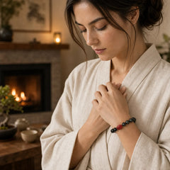 Chinese Zodiac Natal Buddha Natural Black Obsidian Cinnabar Purification Bracelet (Extra 35% Off | USE CODE: FS35) featuring Black Obsidian, Cinnabar, Dragon
