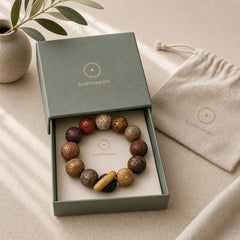 Chinese Zodiac Rosewood Green Sandalwood Ebony Wood Copper Coin Carved Calm Bracelet featuring Rosewood, Green Sandalwood, Sandalwood