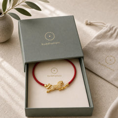 Chinese Zodiac Year Of The Horse 925 Sterling Silver Golden Red String Luck Bracelet featuring Horse, Silver, Red String