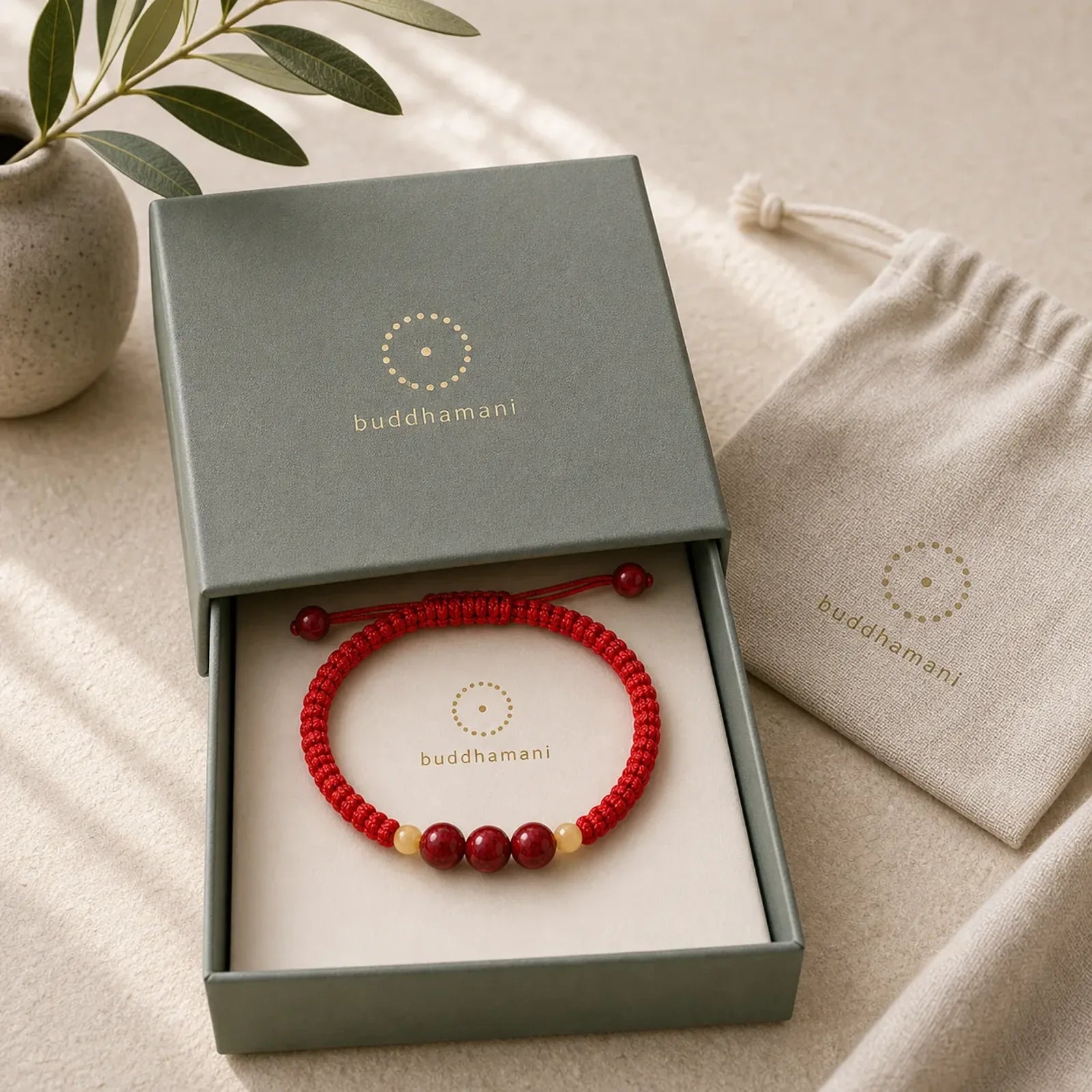 Cinnabar Blessing Red String Bracelet For Kids featuring Cinnabar, Red String