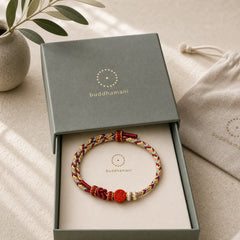 Cinnabar Chinese Zodiac Concentration Hand-Woven Red String Bracelet featuring Cinnabar, Red String, Dragon