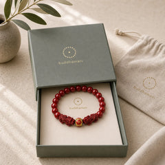 Cinnabar Double PIXIU Keep Away Evil Spirits Bracelet featuring Cinnabar, Pixiu