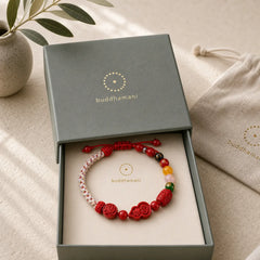 Cinnabar Fu Character Gourd Fortune Hand-Woven Red String Bracelet featuring Cinnabar, Fu Character, Red String