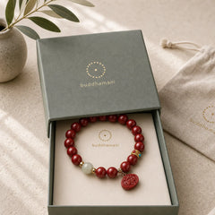 Cinnabar Jade Healing Protection Charm Bracelet (Extra 35% Off | USE CODE: FS35) featuring Cinnabar, Jade, Copper