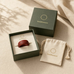 Cinnabar Om Mani Padme Hum Auspicious Clouds Blessing Ring featuring Cinnabar, Om Mani Padme Hum, Om