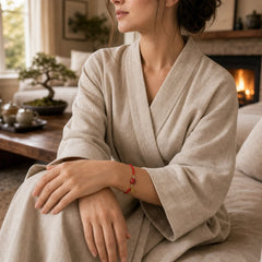 Cinnabar Peace Buckle Fu Character Protection Red String Pendant Bracelet featuring Cinnabar, Peace Buckle, Fu Character