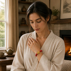 Cinnabar PiXiu Calm Blessing Bracelet featuring Cinnabar, Pixiu, Copper