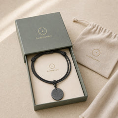 Circle Simple Design Authentic Shungite Stone Protection Necklace Pendant featuring Shungite Stone (Graphite Stone), Pyrite