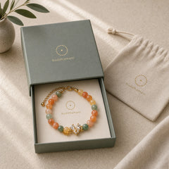 Citrine Green Crystal Prosperity Bracelet featuring Citrine, Green Crystal