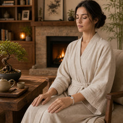 Clear Quartz Black Obsidian Gourd Clarity Bracelet featuring Black Obsidian, Clear Quartz / White Crystal