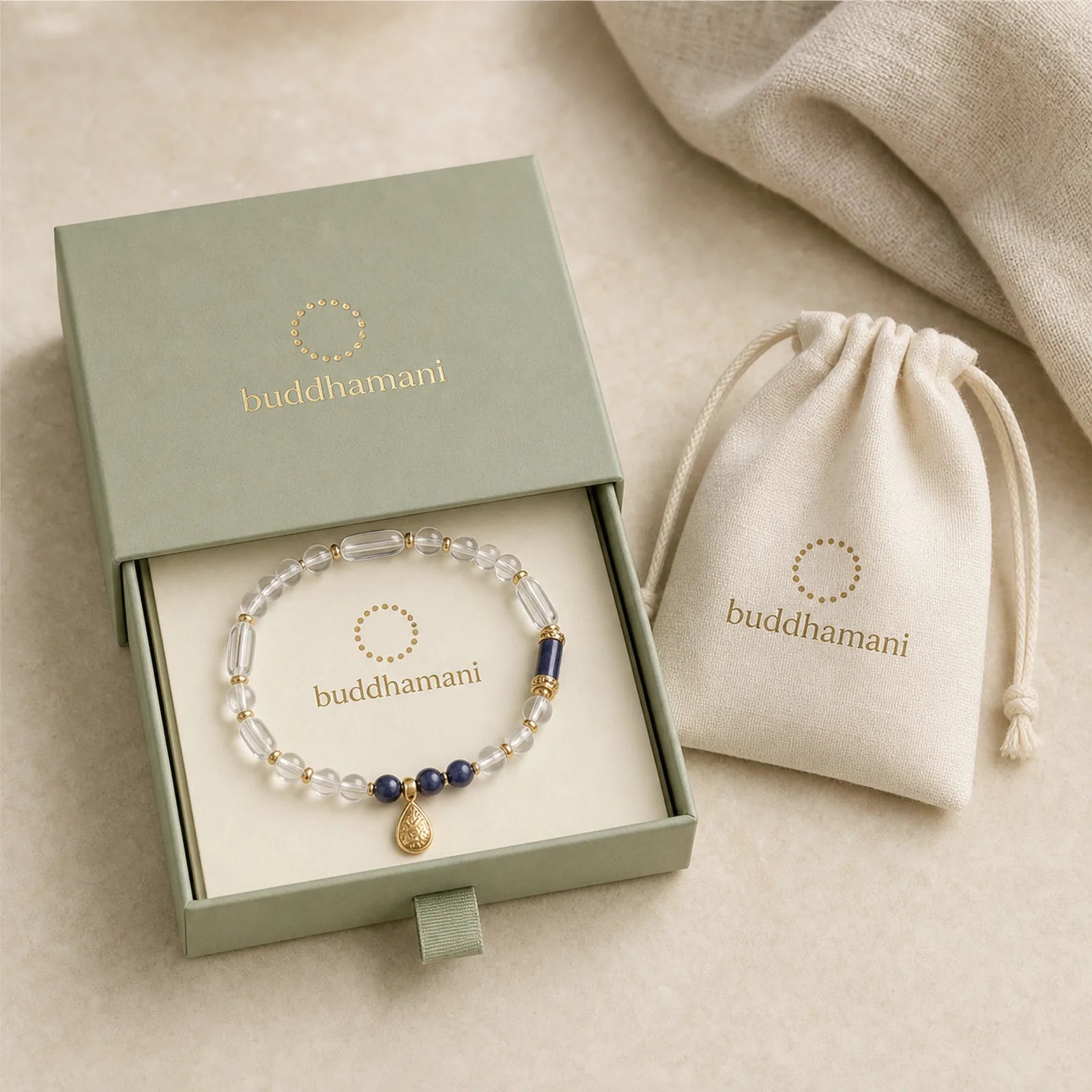 Clear Quartz Zakiram Protection Bracelet featuring Clear Quartz / White Crystal, Silver, Copper