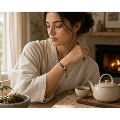 Colorful Lava Rock Support Bracelet featuring Lava Rock