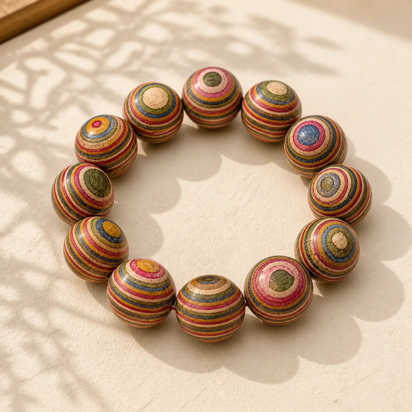 Colorful Rainbow Eucalyptus Balance Bracelet featuring Rainbow Eucalyptus