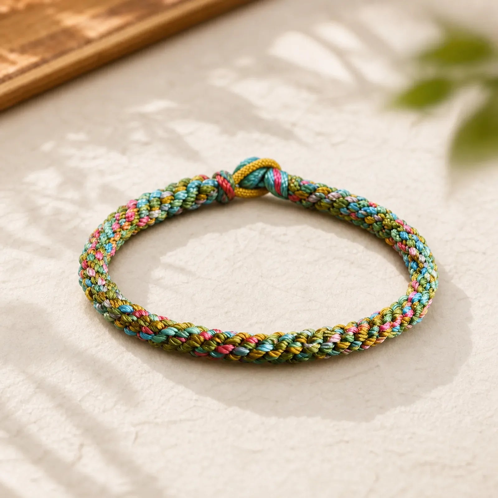 Colorful Rope Luck Handcrafted Braided Child Adult Bracelet featuring Five Elements, Dragon