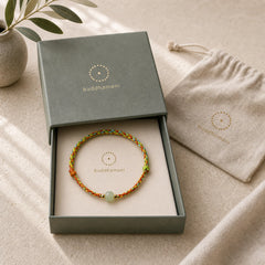 Colorful Rope Luck Jade Bead Abundance Bracelet featuring Jade