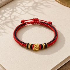 Colorful Rope True Love Knot Luck Handmade Bracelet featuring