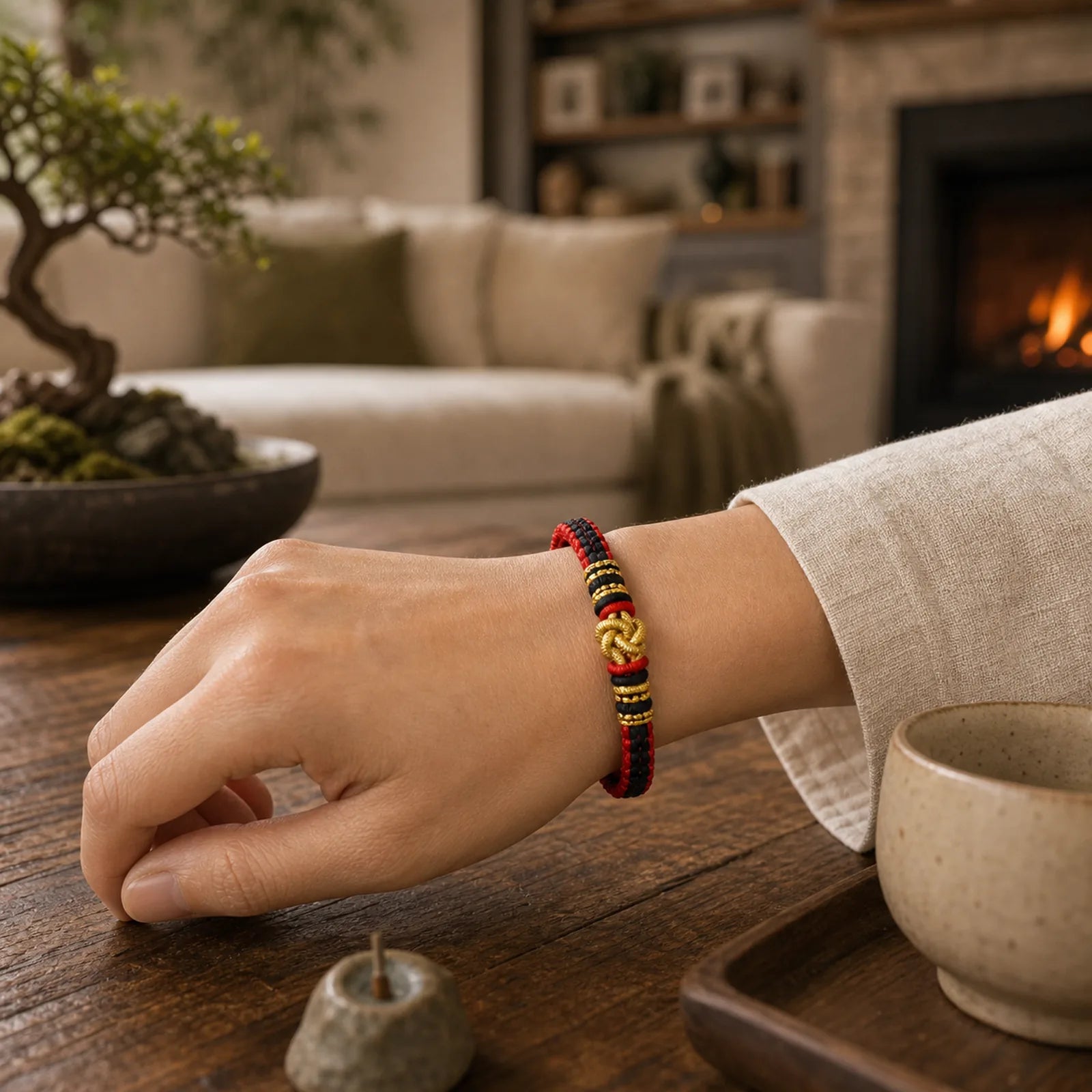 Colorful Rope True Love Knot Luck Handmade Bracelet featuring