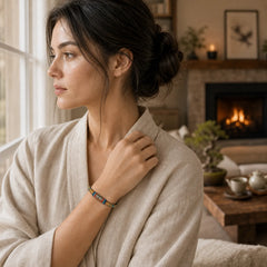 Colorful String Six True Words 925 Silver Focus Bracelet featuring Silver, Om Mani Padme Hum, Om
