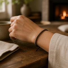 Copper Brass Beads Balance Wealth Simple Bracelet featuring Copper