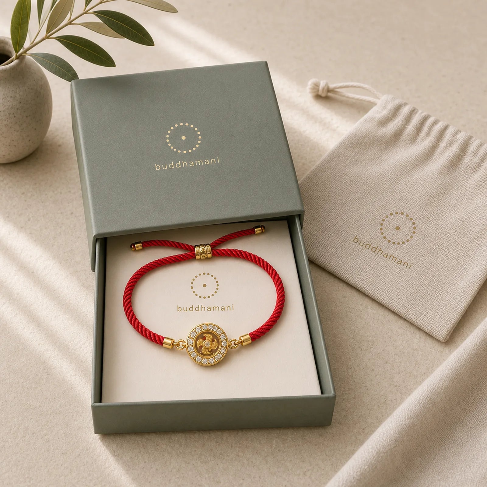 Copper Brass Feng Sheng Shui Qi Rotatable Windmill Red String Faith Braided Bracelet featuring Copper, Red String