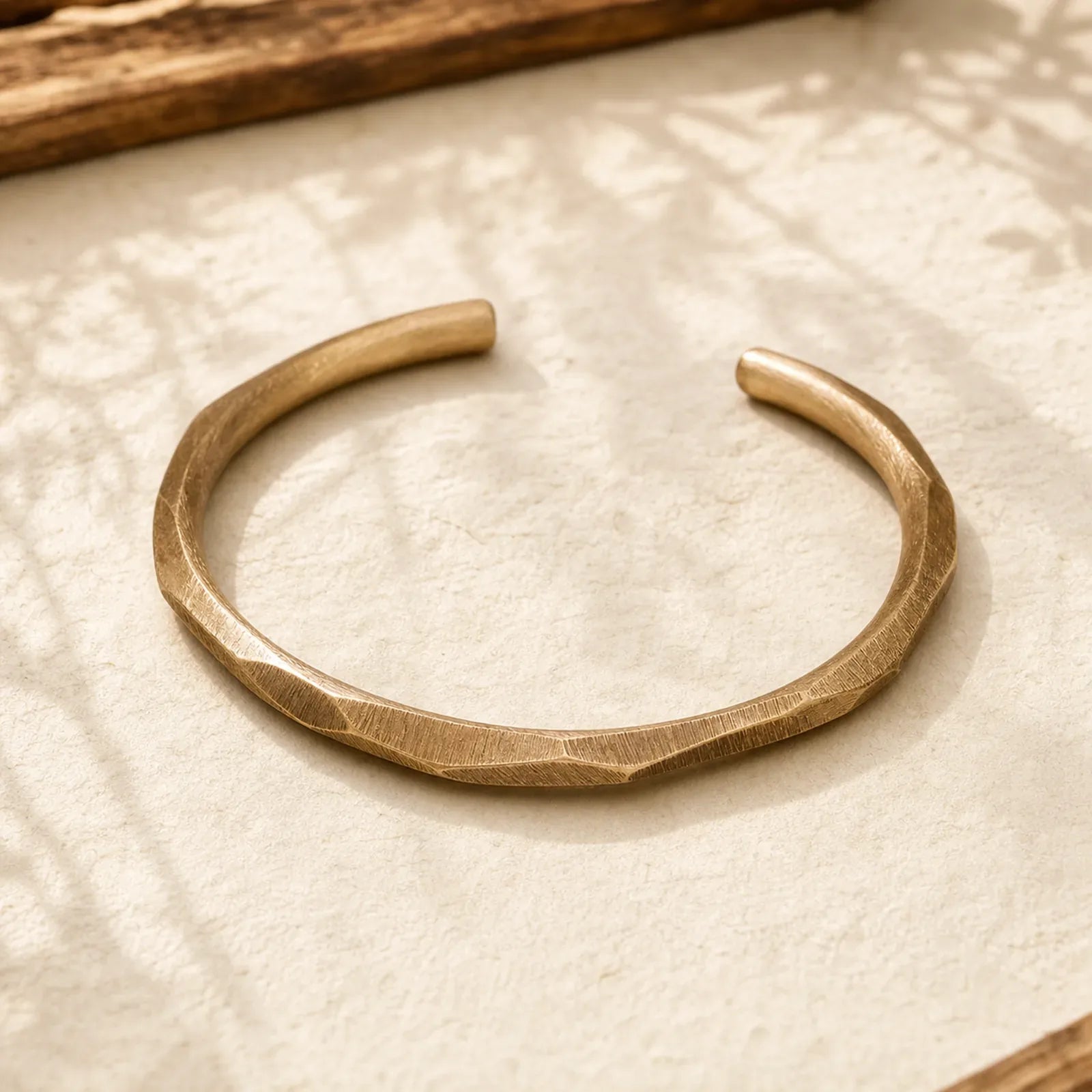 Copper Brass Hand Polishing Open Self Care Bracelet Bangle featuring Copper