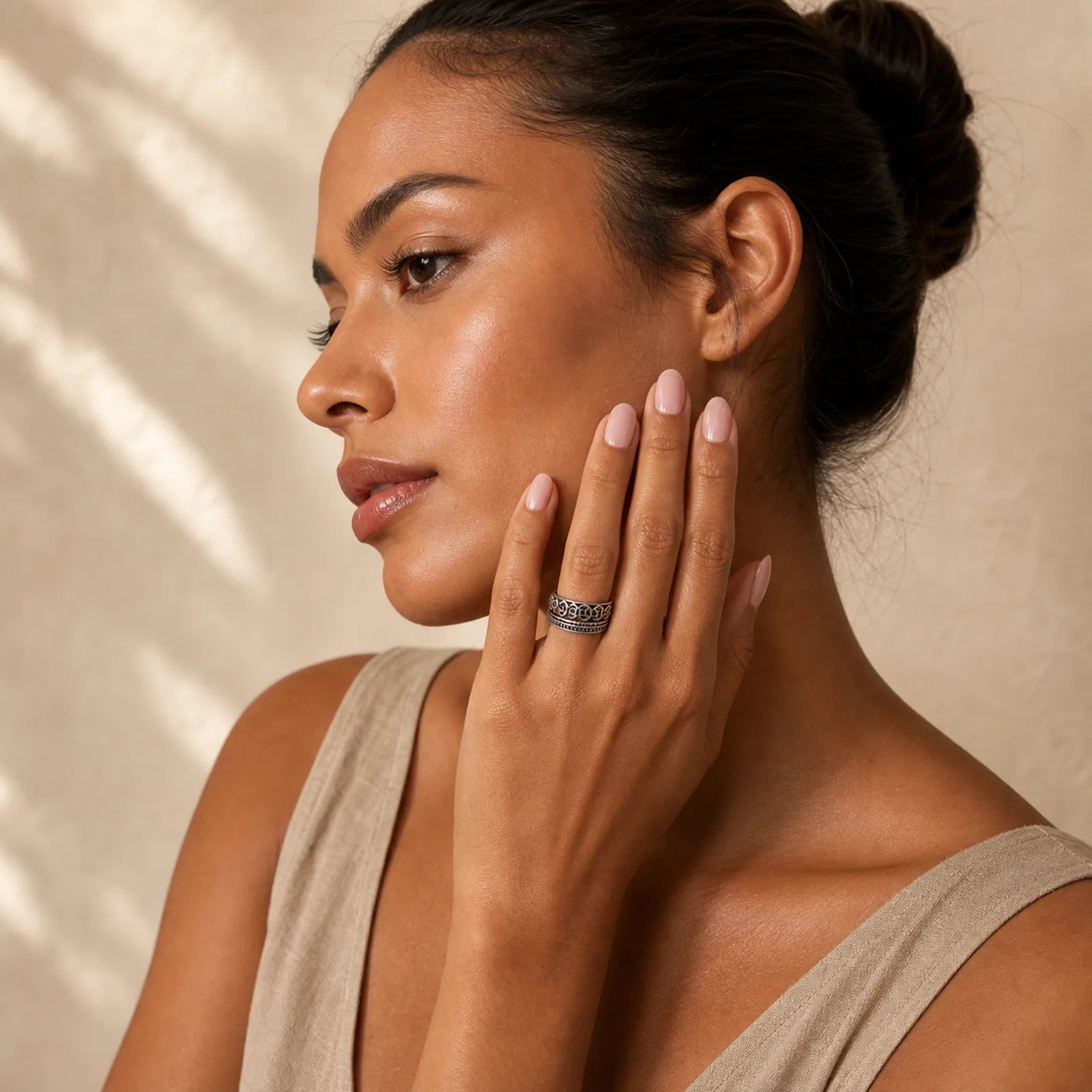 Copper Coin Wealth Luck Ring featuring Copper