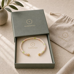 Copper Handmade Enamel Flower Open Luck Bracelet Bangle featuring Copper